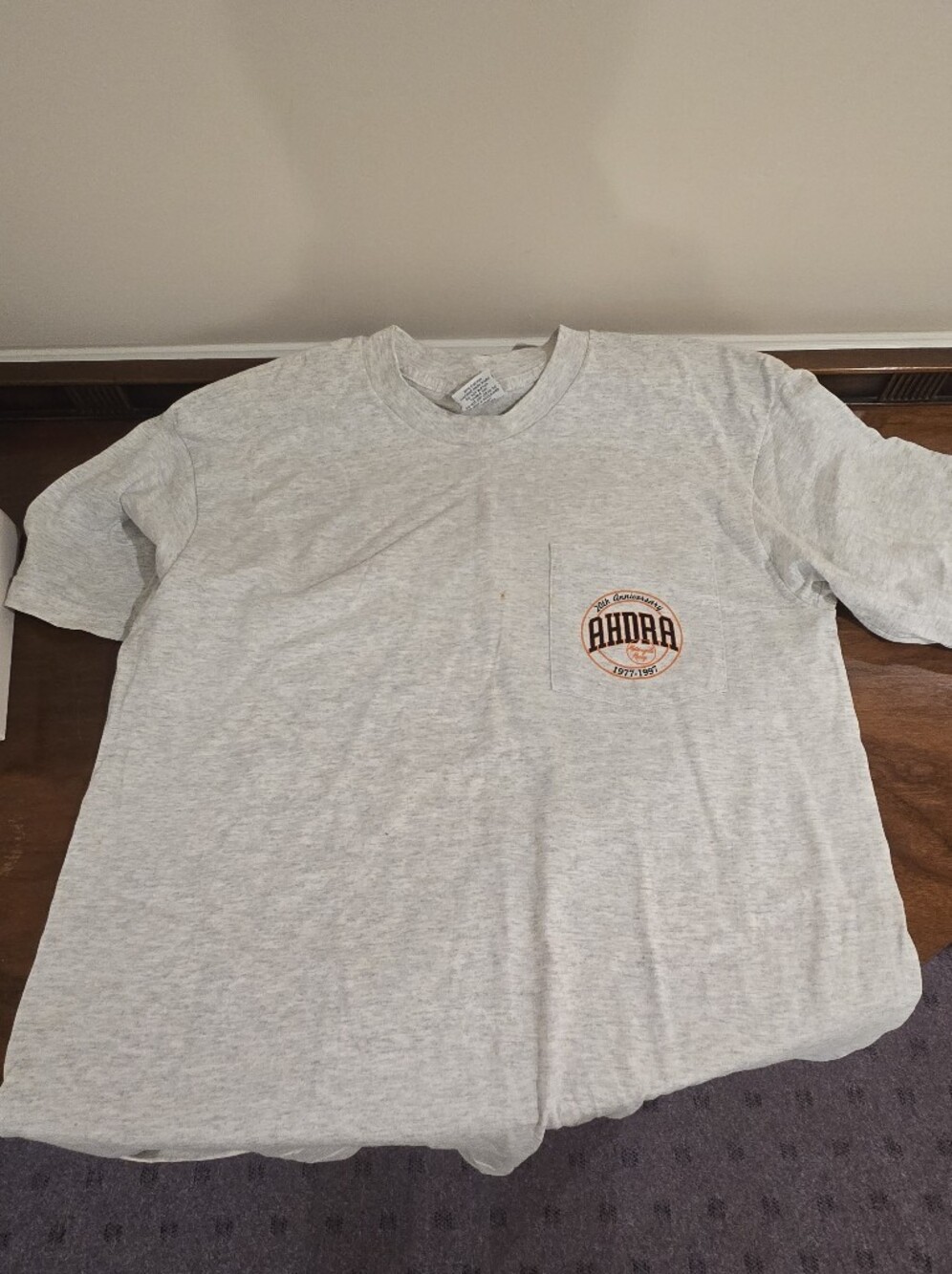 Jensen Light Gray Pocket Tee with Small Chest Logo